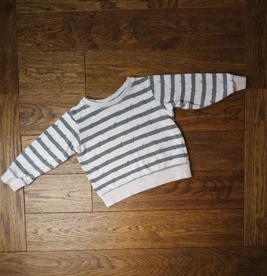 Marks and Spencer Striped Multicolour Arrow Sweatshirt Jumper 2-3 Years