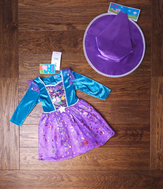 TU Peppa Pig Magic Is Real Halloween Witch Costume with Hat 6-9 Months