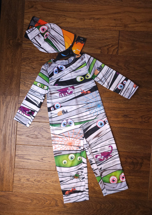 TU Mummy Halloween Costume With Cap 6-9 Months, 9-12 Months, 1-2 Years