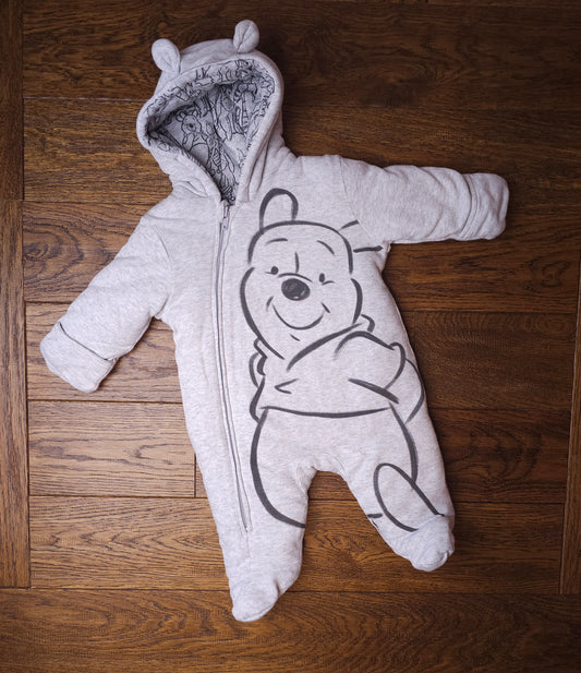 George Disney Winnie The Pooh Padded Pramsuit 0-3 Months