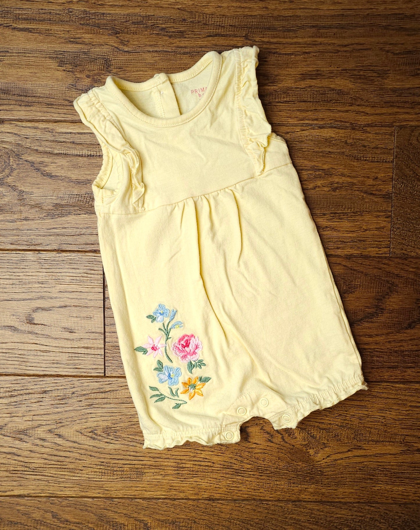 Primark Embroidered Flower Romper 0-3 Months R