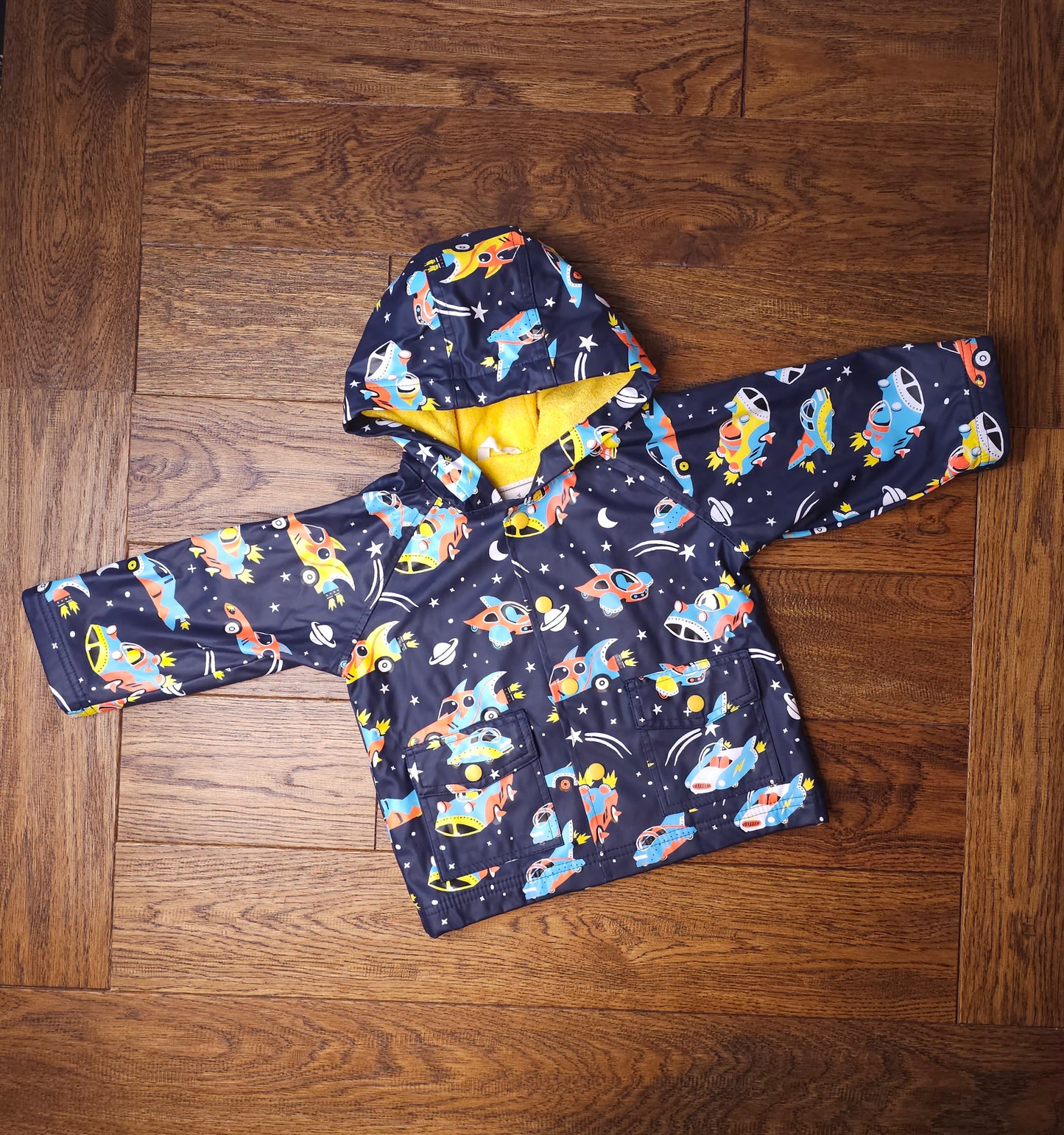 Hatley Space Print Rain Jacket 12-18 Months