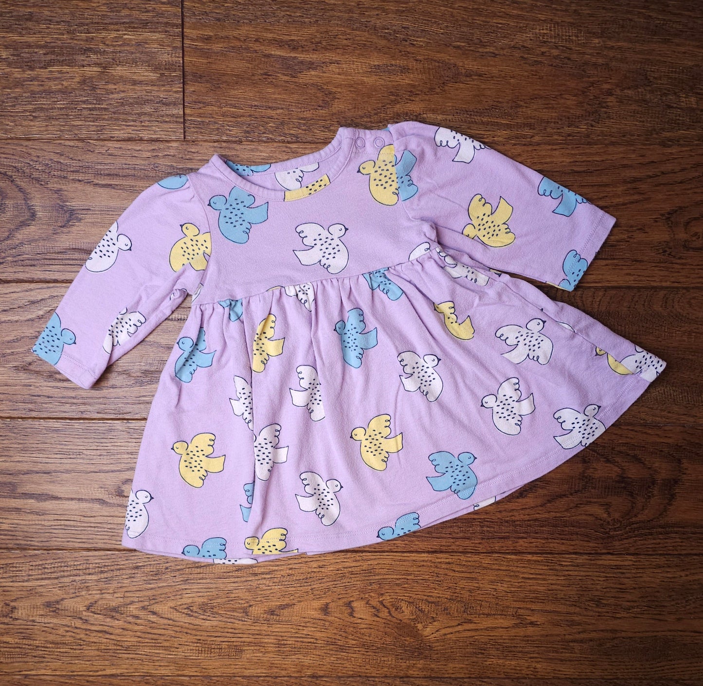 Marks and Spencer 100% Cotton Dove Dress 3-6 Months.