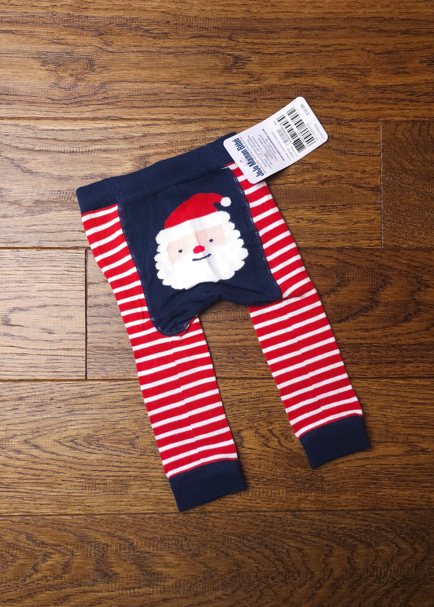 Jojo Maman Santa Christmas Leggings 0-6 Months