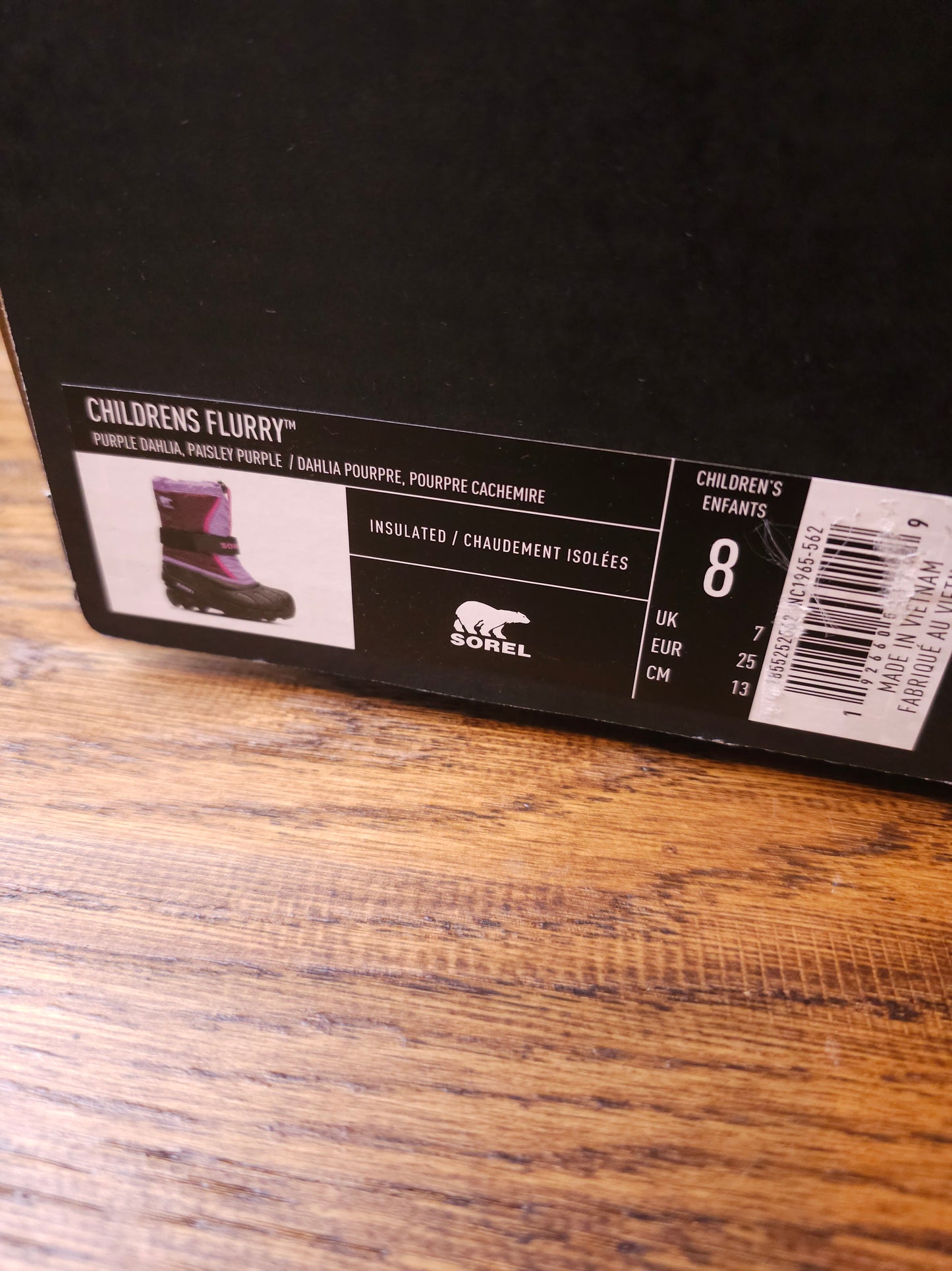 Sorel Flurry Insulated Winter Thermal Snow Boots UK 7 Child