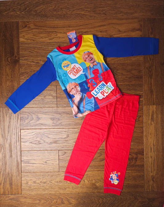 Official Blippi Count With Me Pyjamas 18-24 Months, 2-3 Years, 3-4 Years, 4-5 Years