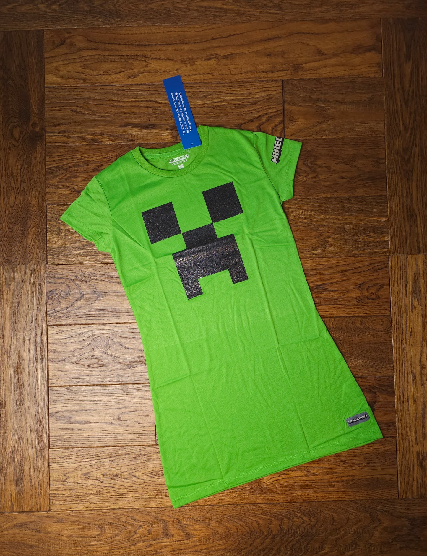 Official Minecraft Nightie Pyjamas Glitter Print 9-10 Years