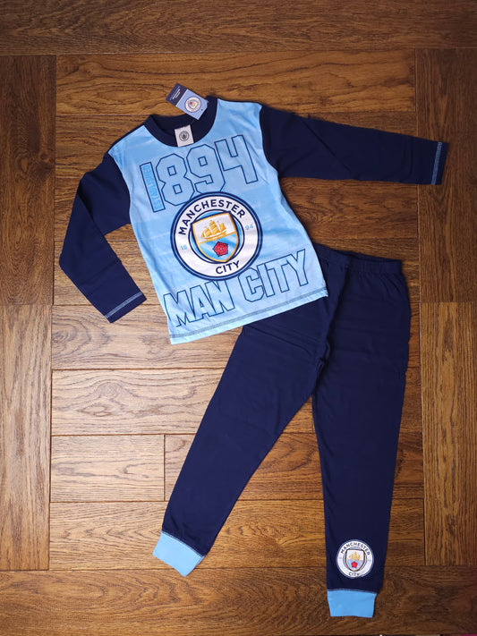 Official Manchester City Football Club Pyjamas 4-5 Years, 5-6 Years