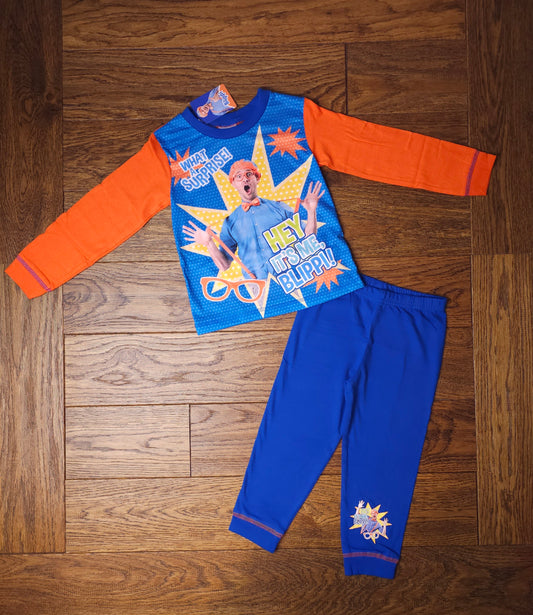 Official It's Me Blippi Pyjamas 18-24 Months, 2-3 Years, 3-4 Years, 4-5 Years