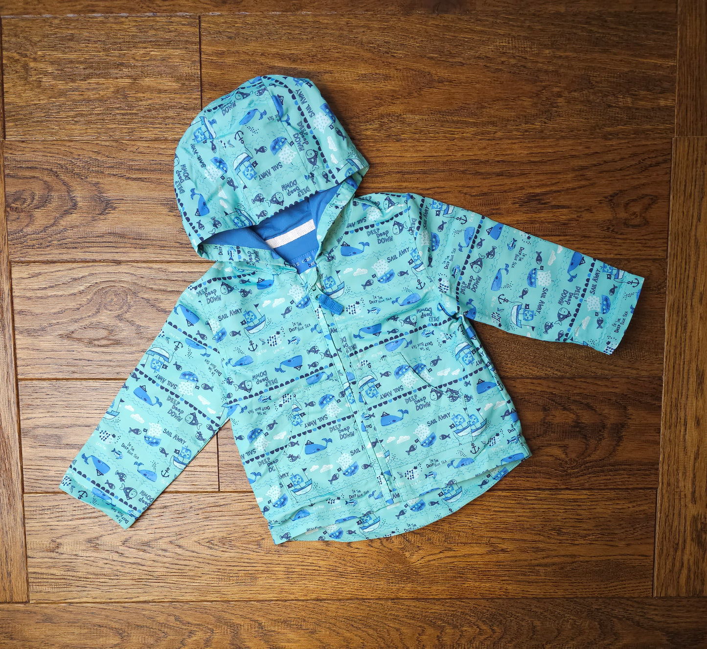 TU Whale Pirate Boat Print Jacket 6-9 Months.