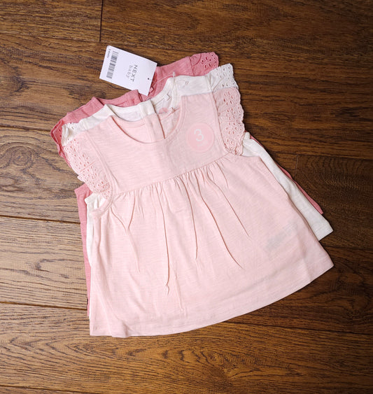 Next 3x Summer Tops 3-6 Months.