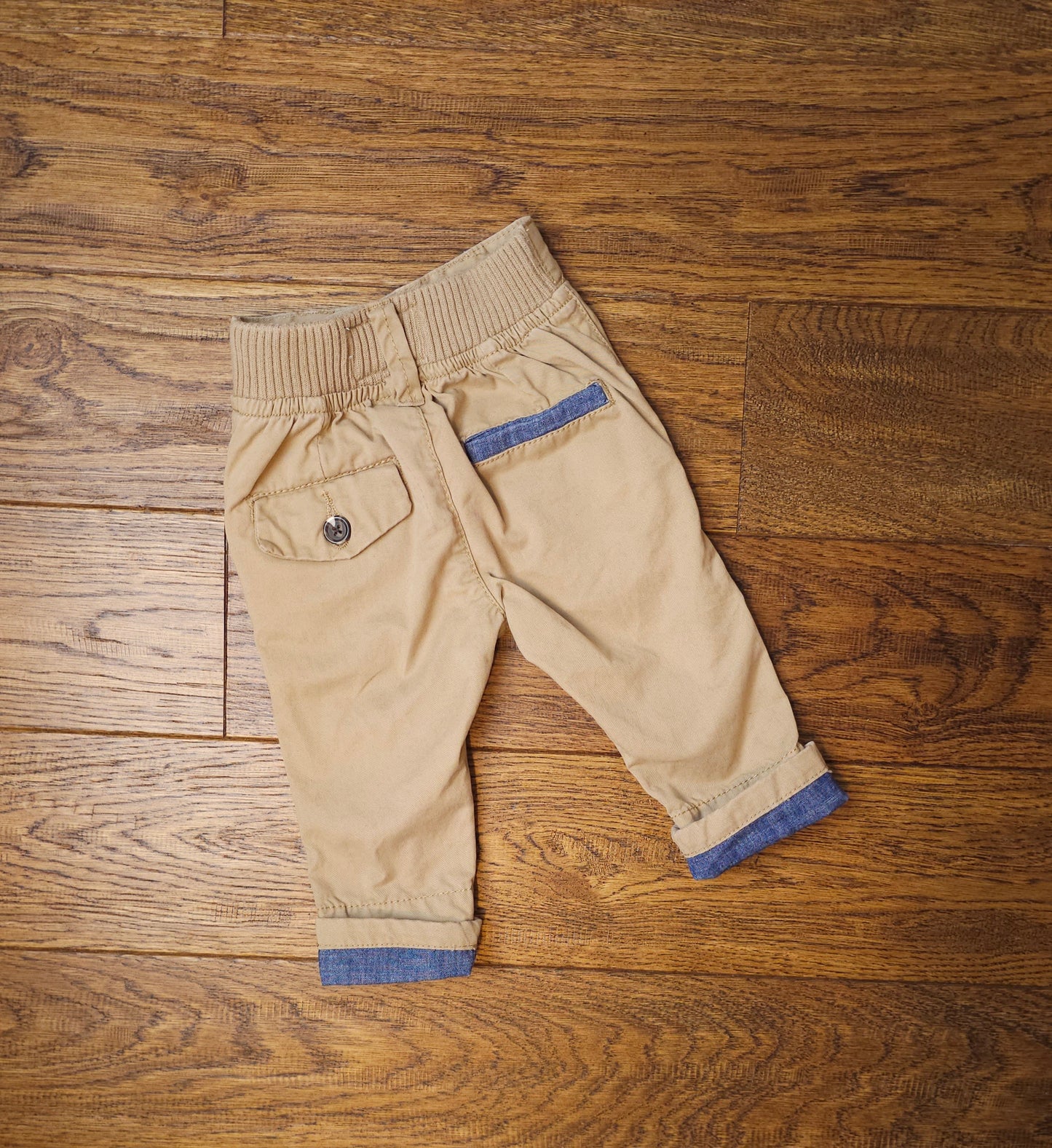 Next Elasticated Waist Chino Trousers 3-6 Months.