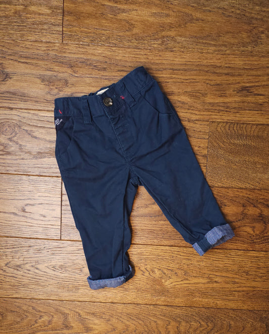 Next Elasticated and Adjustable Waisted Chino Trousers 6-9 Months.