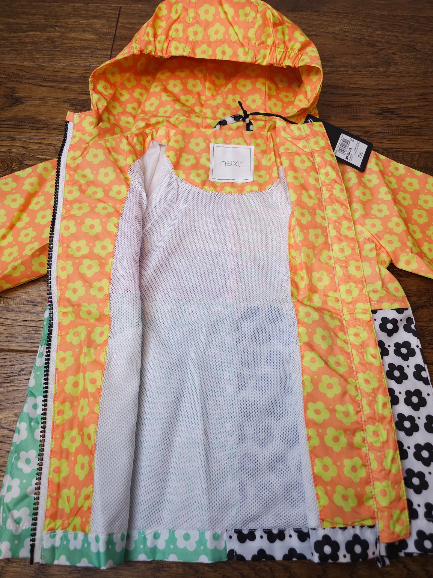 Next 60's Inspired Floral Shower Resistant Jacket 12-18 Months.