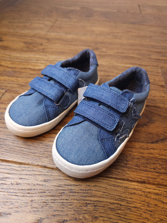 Next Denim Star Velcro Trainers Shoes UK 7 Infant.