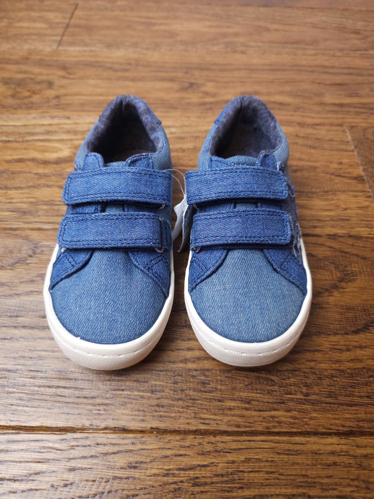 Next Denim Star Velcro Trainers Shoes UK 7 Infant.