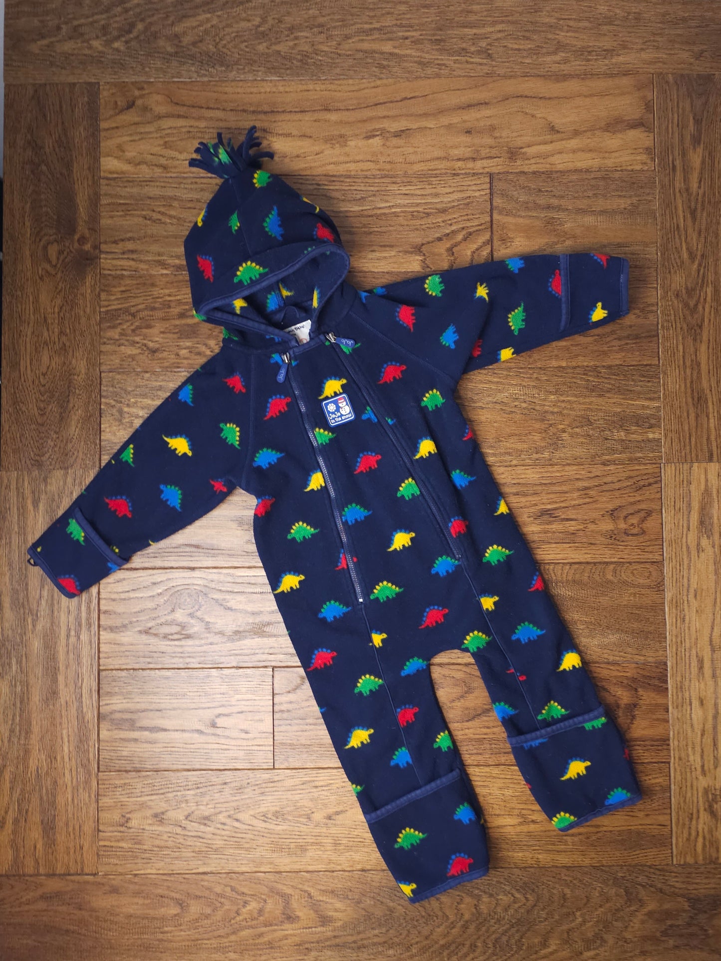 Jojo Maman In The Snow Dinosaur Polar Fleece 12-18 Months.