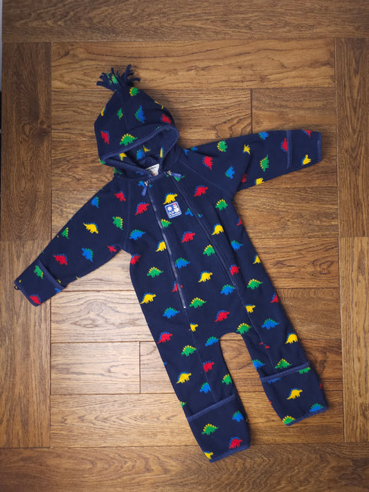 Jojo Maman In The Snow Dinosaur Polar Fleece 12-18 Months.