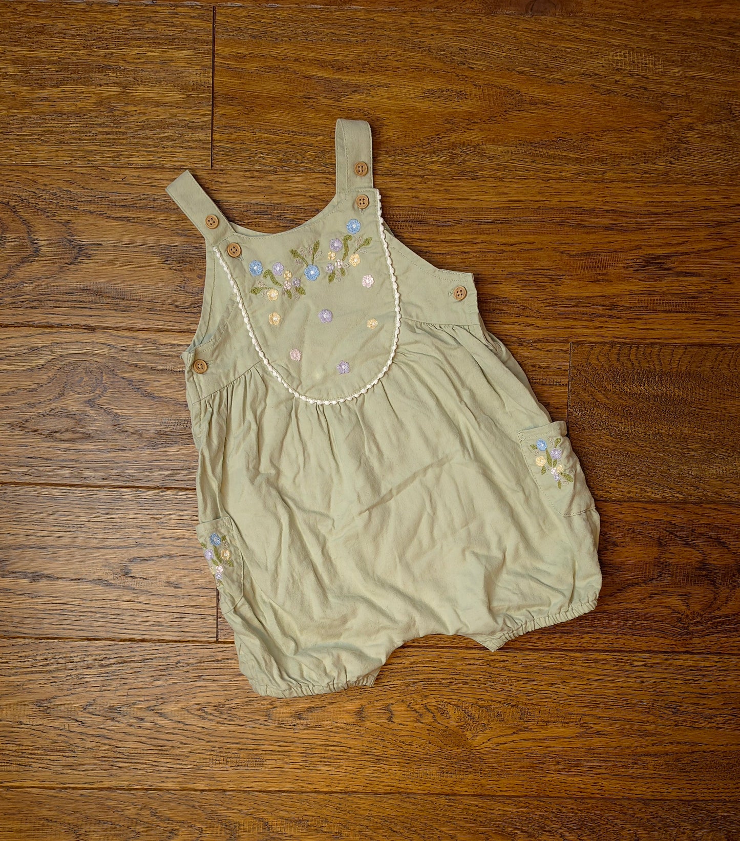Next Embrodered Floral Romper 3-6 Months.