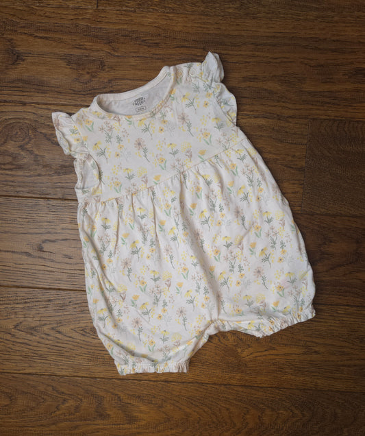 F&F Floral Romper 3-6 Months.