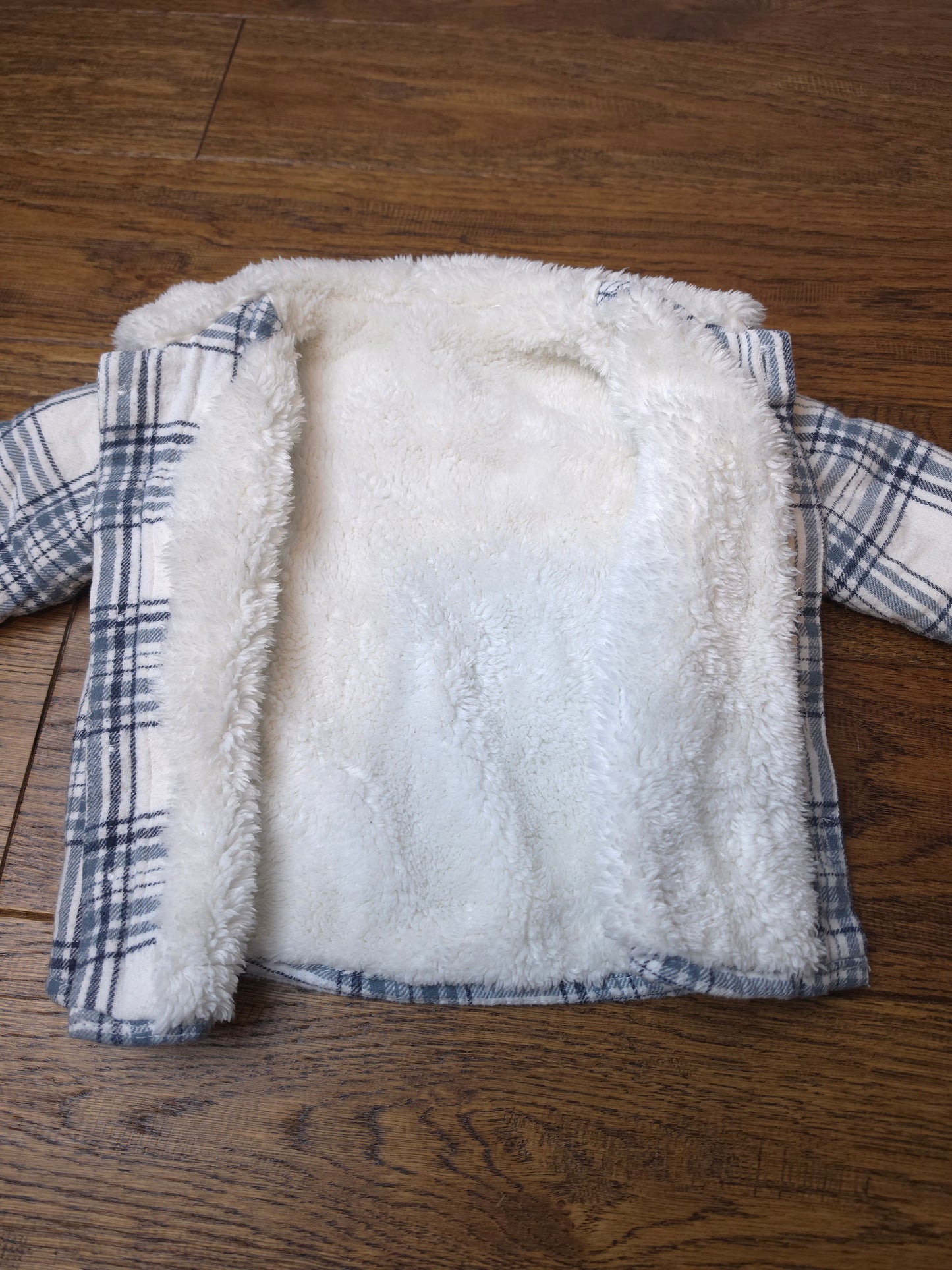 TU Plaid Lined Shirt Jacket 0-3 Months.