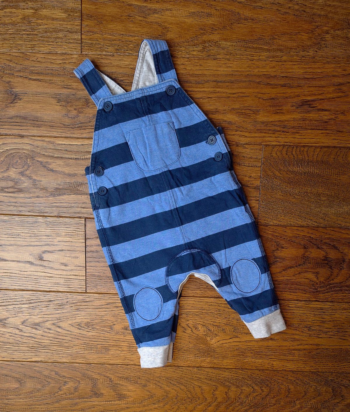 Next Lined Dungarees 3-6 Months.