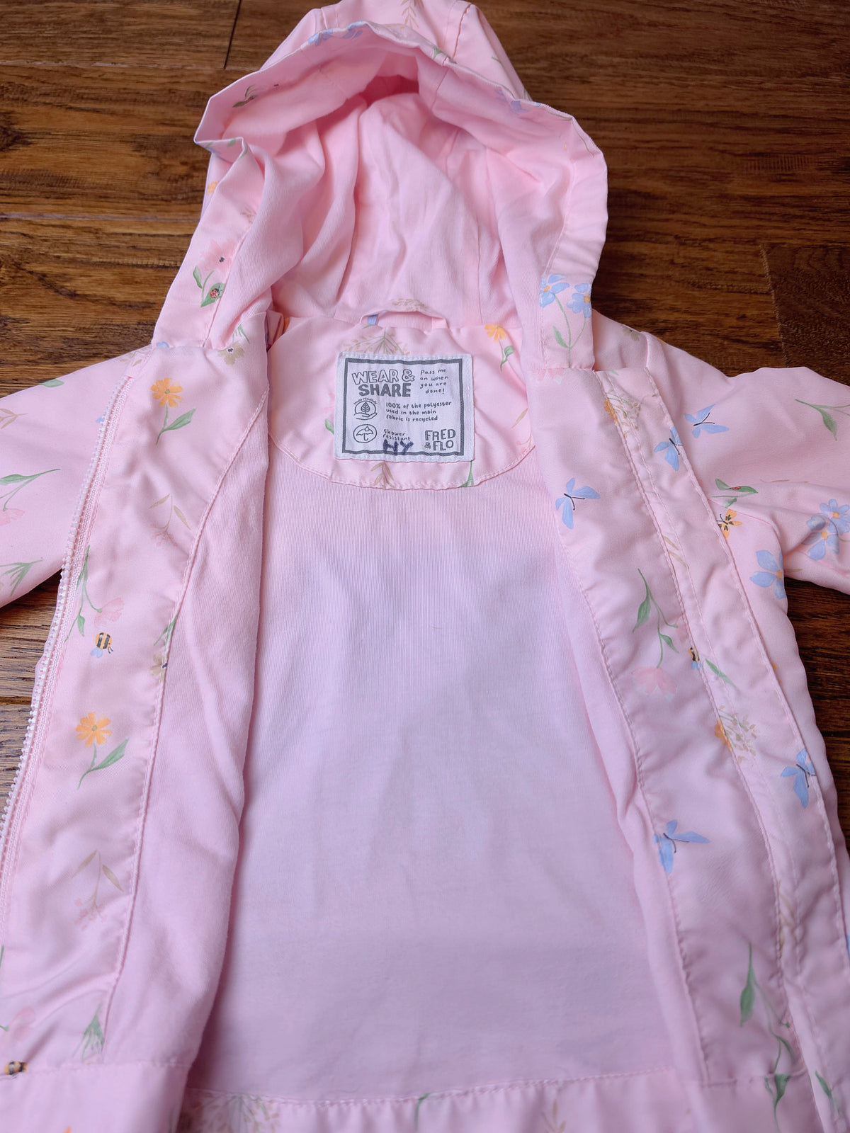 F&F Floral Bee Butterfly Jacket 3-6 Months.