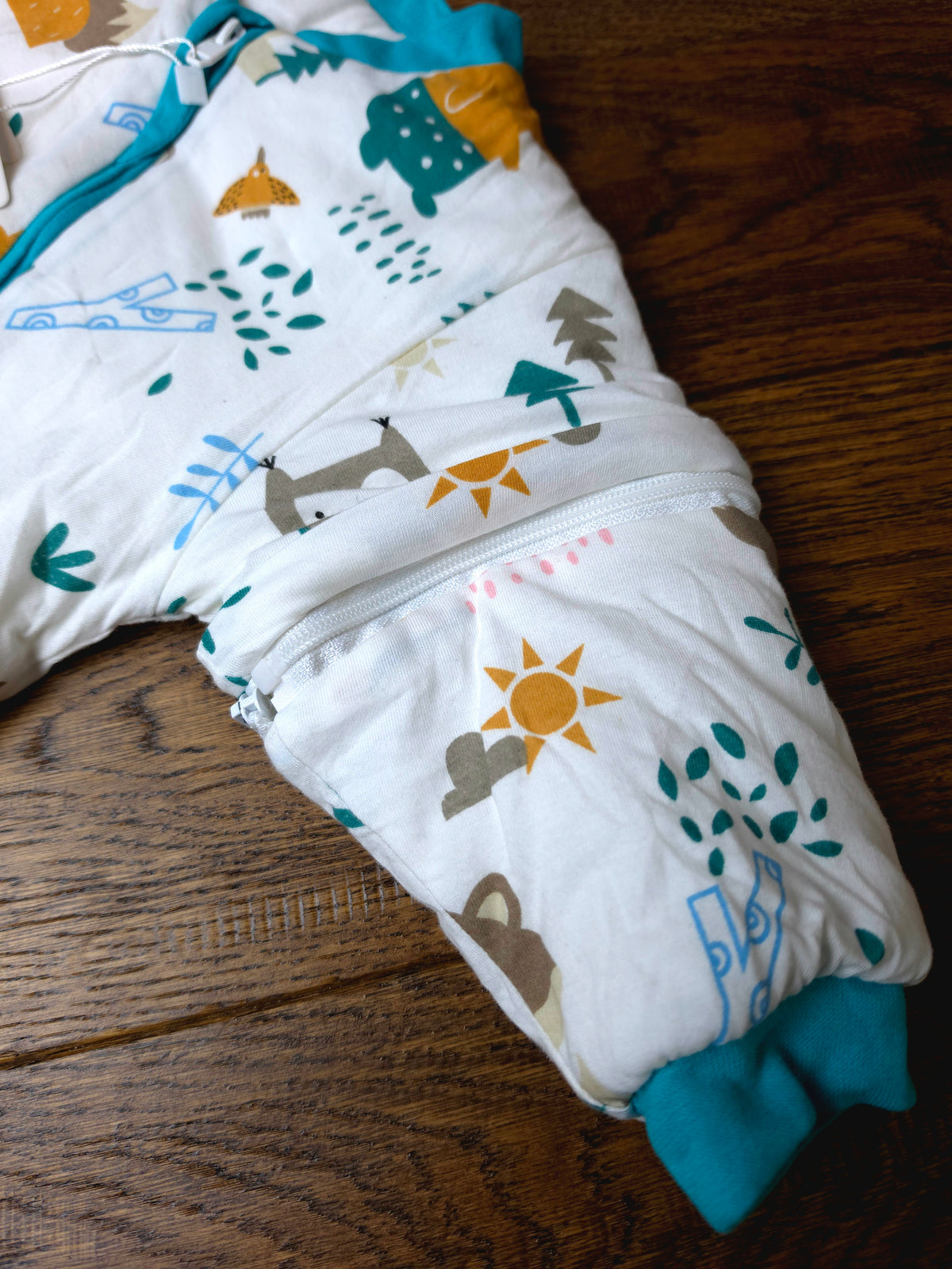 Chilsuessy Woodland Print 2.5 Tog Wearable Sleeping Bag With Removable Sleeves 70 1-2 Years