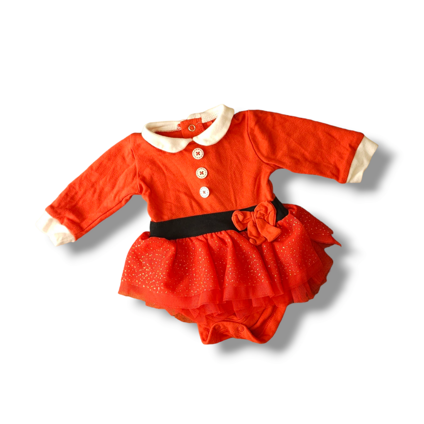 TU Santa Bodysuit Dress Outfit 0-3 Months