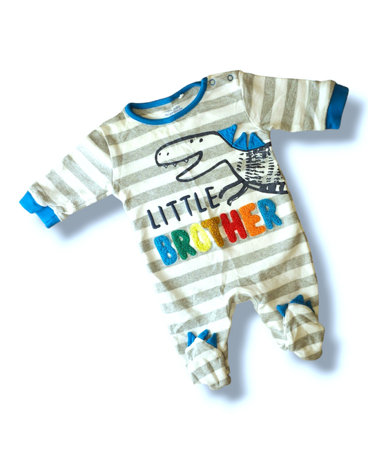 Next 'Little Brother' Dinosaur Sleepsuit 0-1 Months