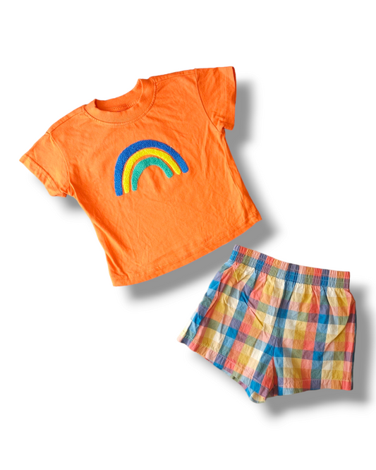 Next Rainbow Shorts Outfit 9-12 Months