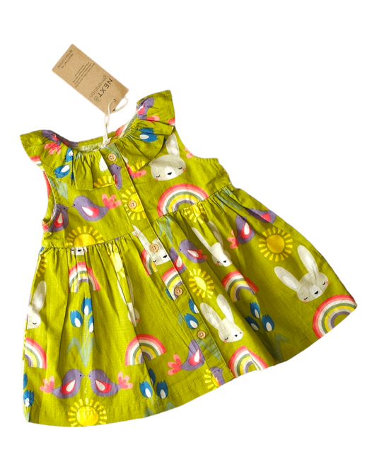 Next Rainbow Summer Animals Dress 3-6 Months