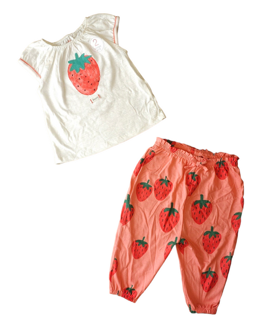 Next Strawberry Outfit 6-9 Months