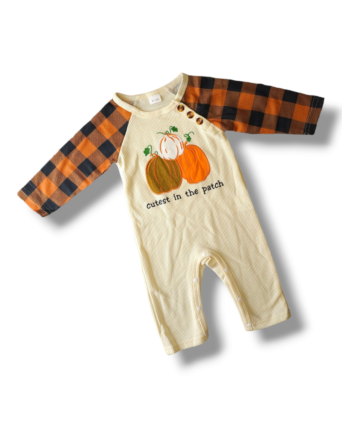 PatPat Pumpkin 'Cutest In The Patch' Bodysuit Outfit 0-3 Months, 3-6 Months, 6-12 Months, 12-18 Months