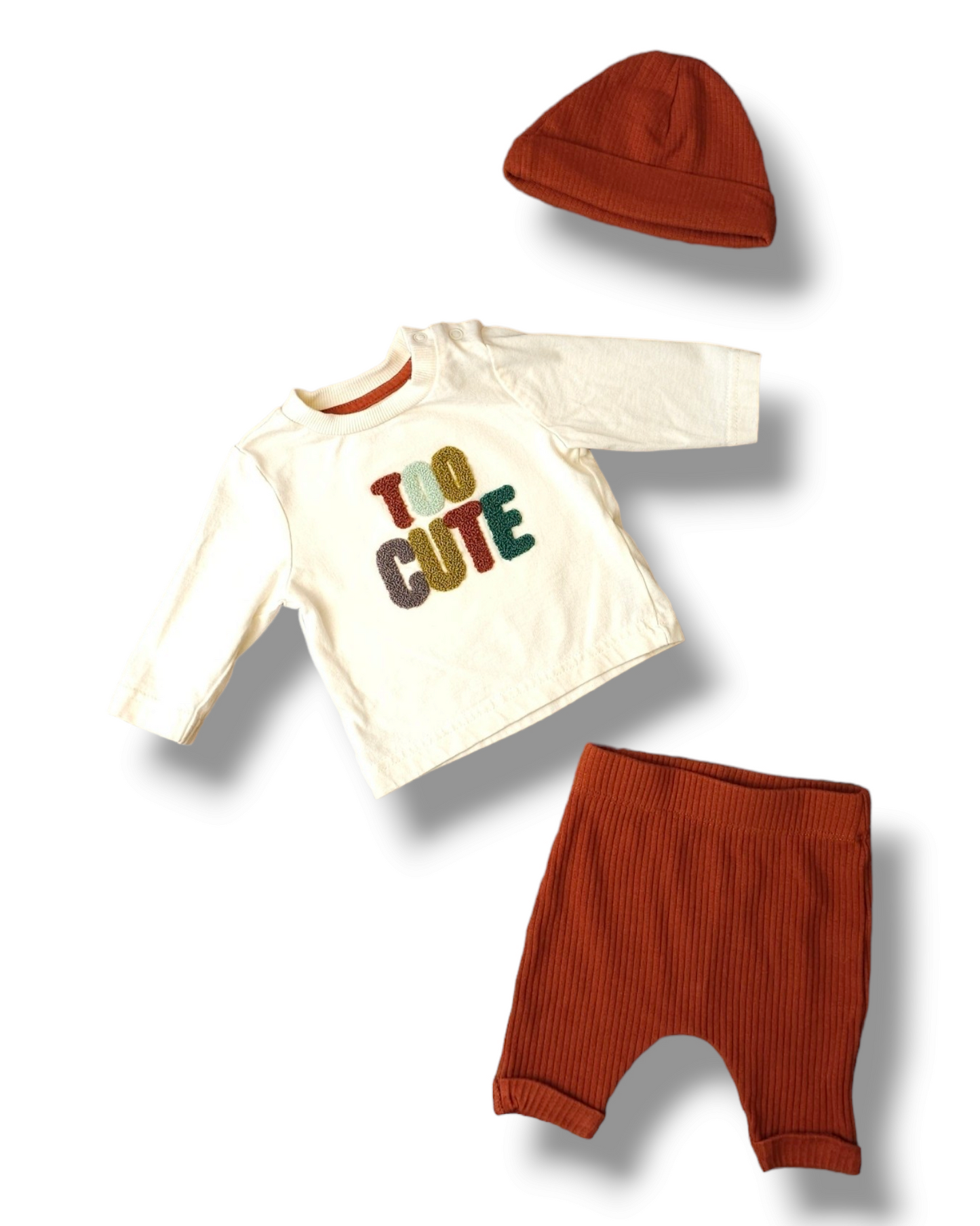 Nutmeg 'Too Cute' Outfit 0-1 Month