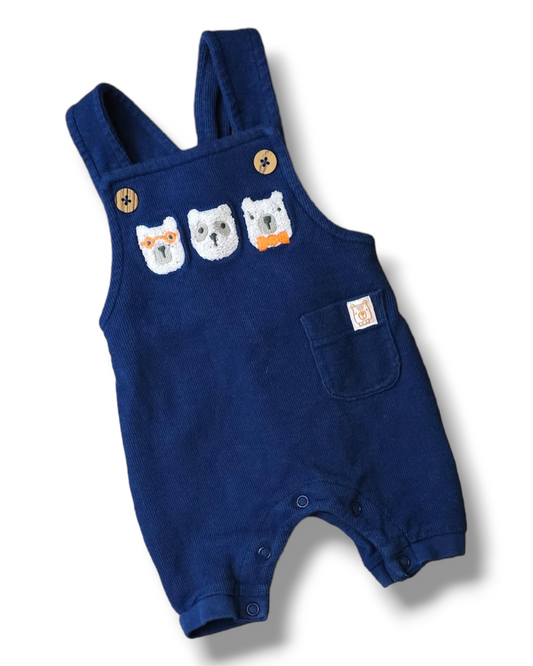 M&Co Bear Dungarees Newborn