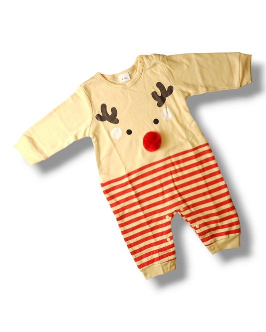 PatPat Rudolph Bodysuit Outfit 0-3 Months, 3-6 Months, 6-9 Months, 9-12 Months, 12-18 Months