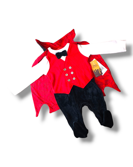 Fred & Flo Dracula Halloween Costume With Collared Cape 3-6 Months