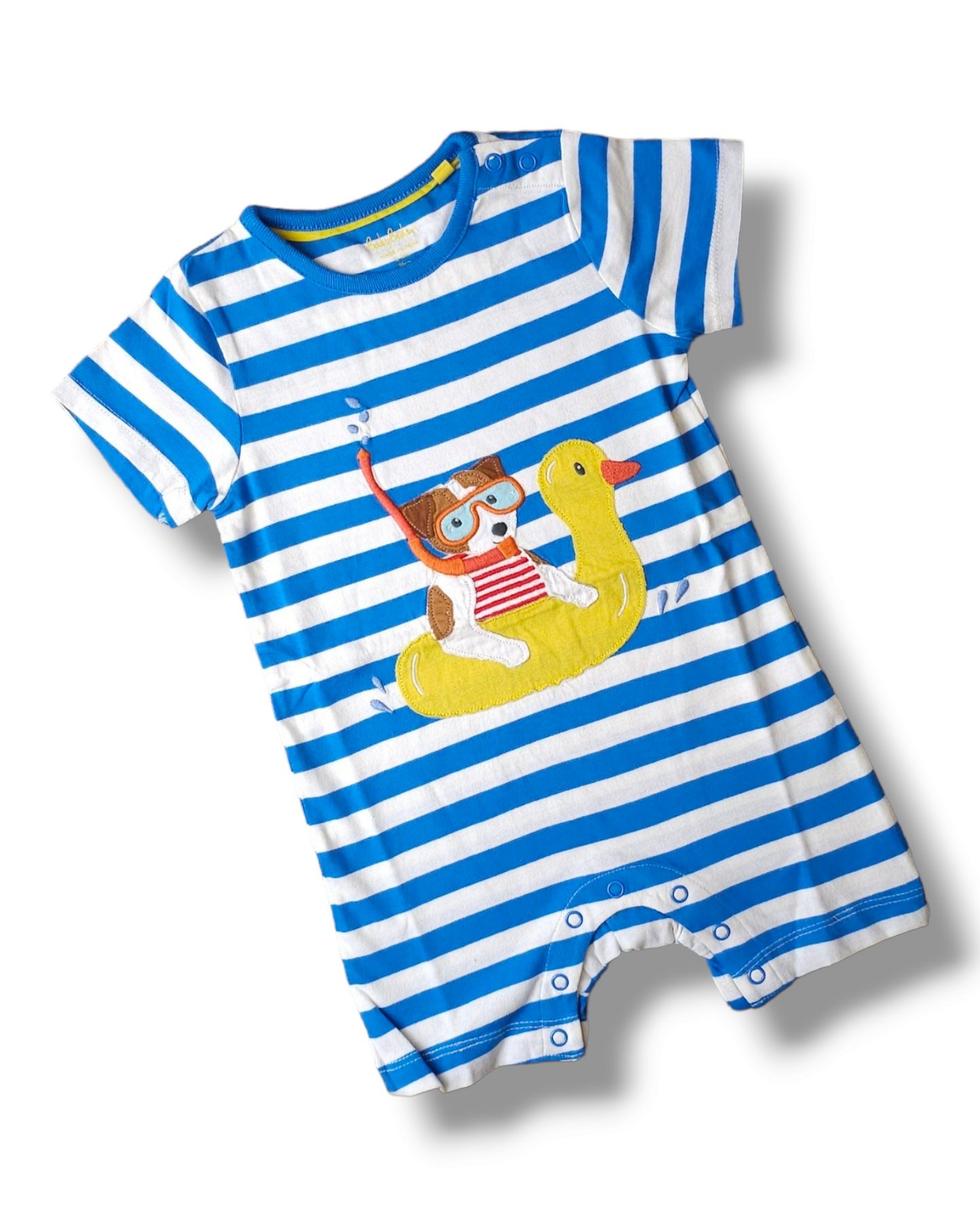 Boden Dog Rubber Duck Romper 0-3 Months, 3-6 Months, 6-9 Months, 9-12 Months, 12-18 Months