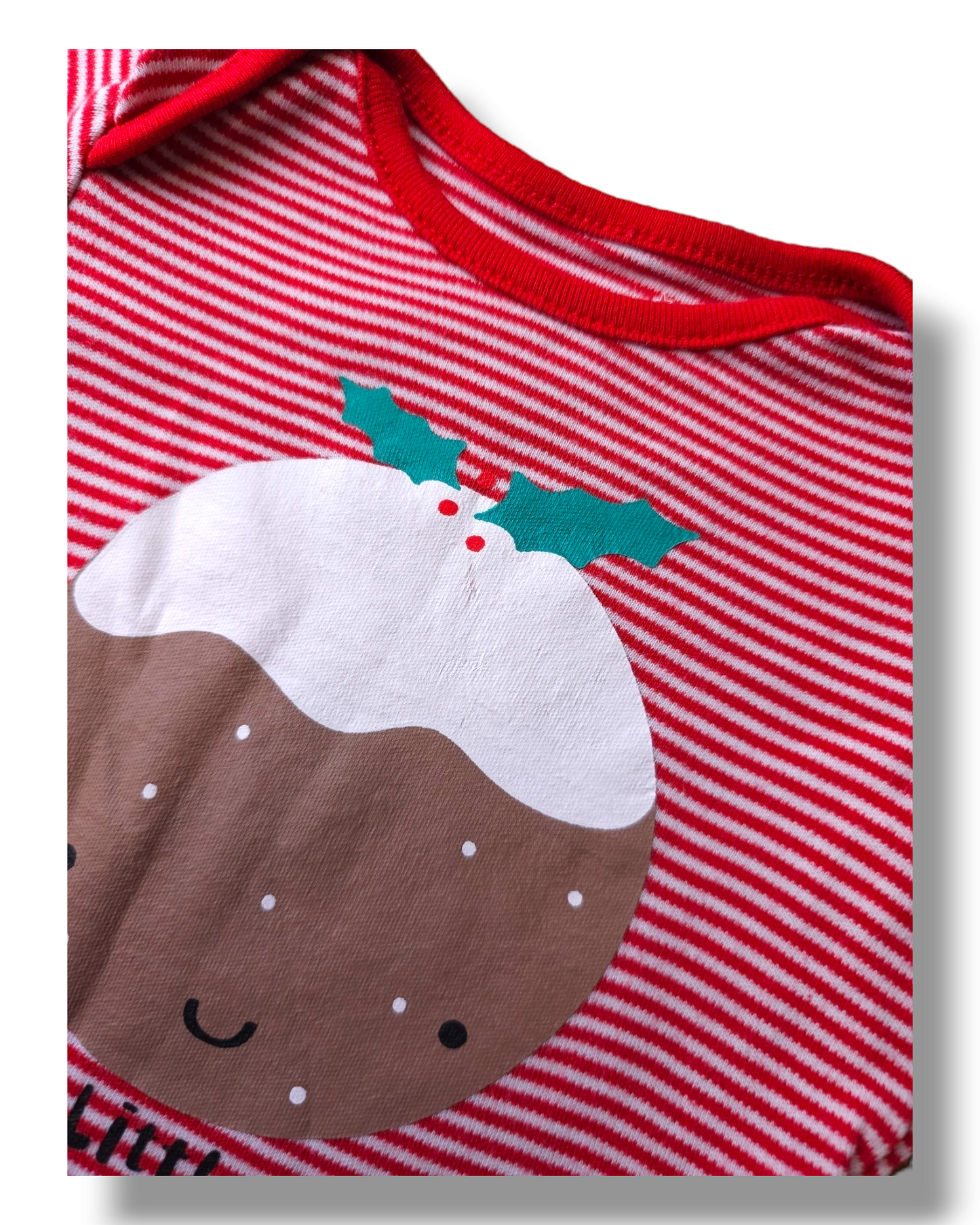 Fred and Flo Little Pudding Christmas Bodysuit 0-3 Months