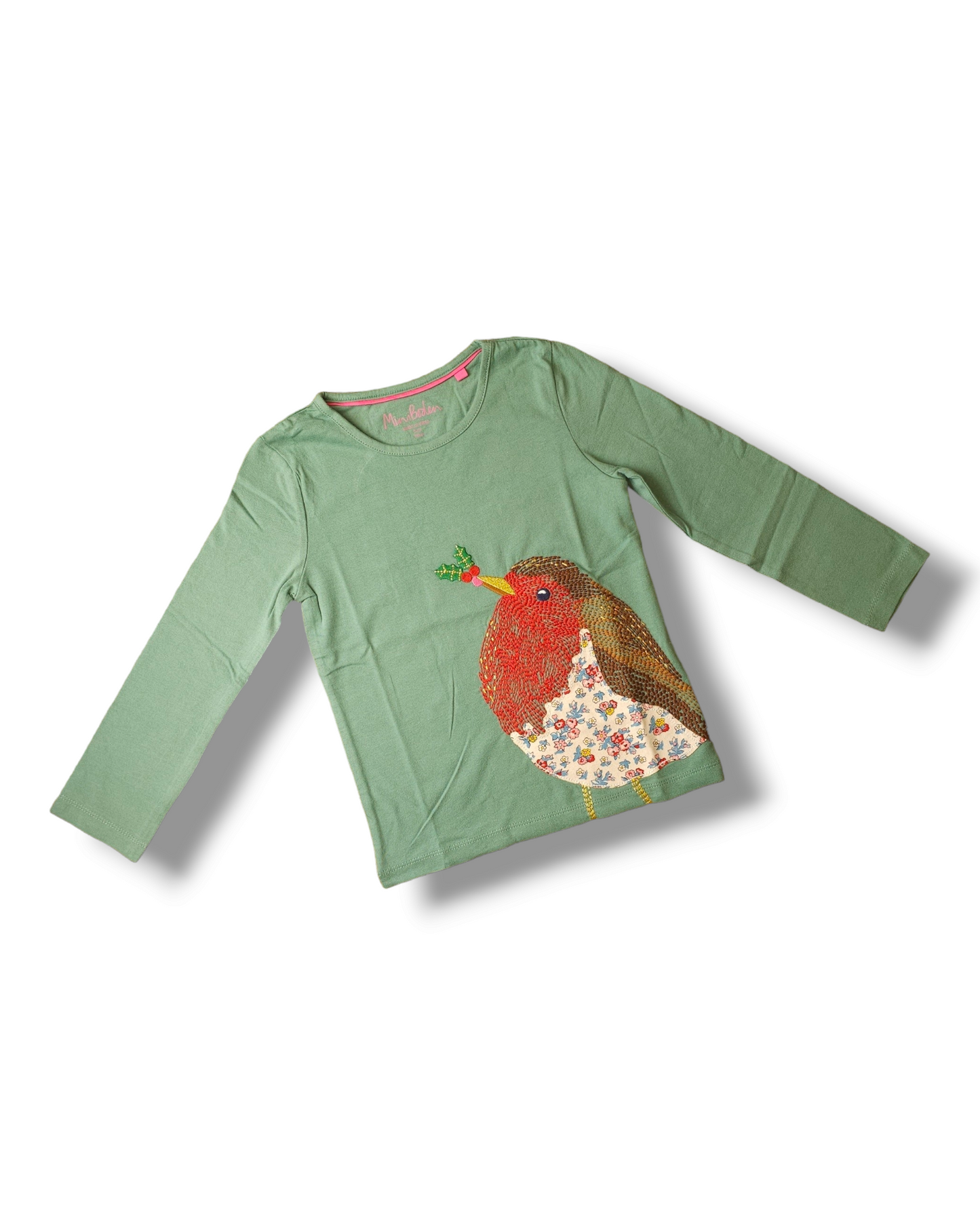 Boden Robin Christmas Top 3-4 Years, 4-5 Years, 5-6 Years, 7-8 Years, 8-9 Years