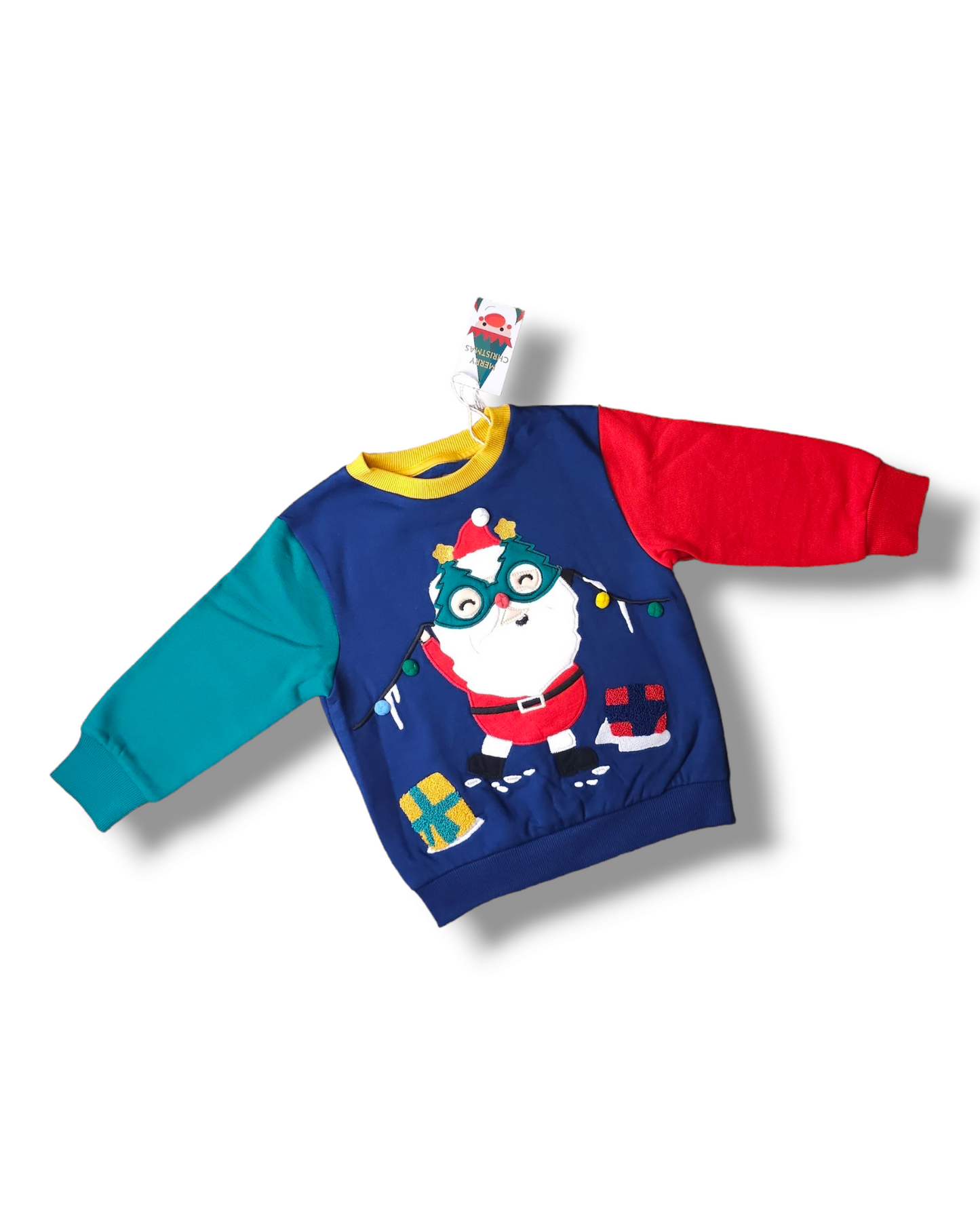 Next Santa Colourblock Christmas Jumper 18-24 Months, 2-3 Years