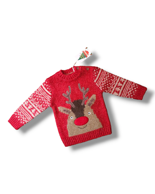 Next Rudolf Reindeer Christmas Jumper