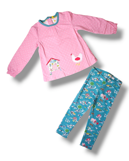 Boden Farm Leggings and Top Play Set 12-18 Months, 2-3 Years