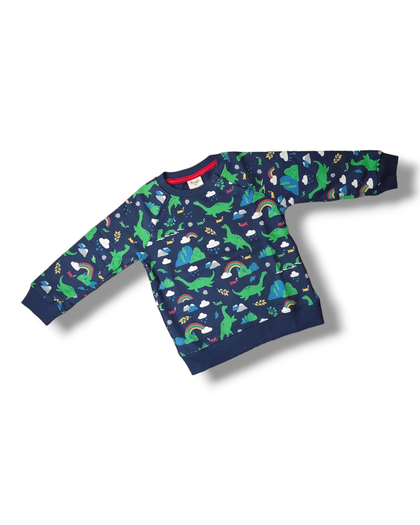 Frugi Dinosaur Rainbow Jumper 18-24 Months