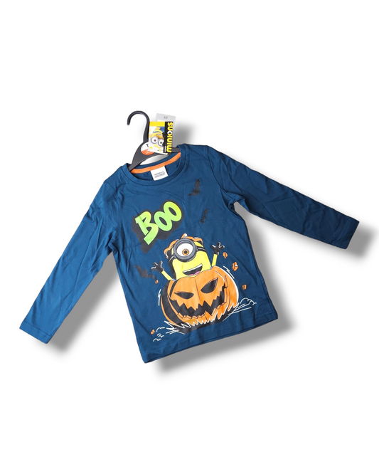 TU Minion Pumpkin Halloween Top 12-18 Months, 3-4 Years