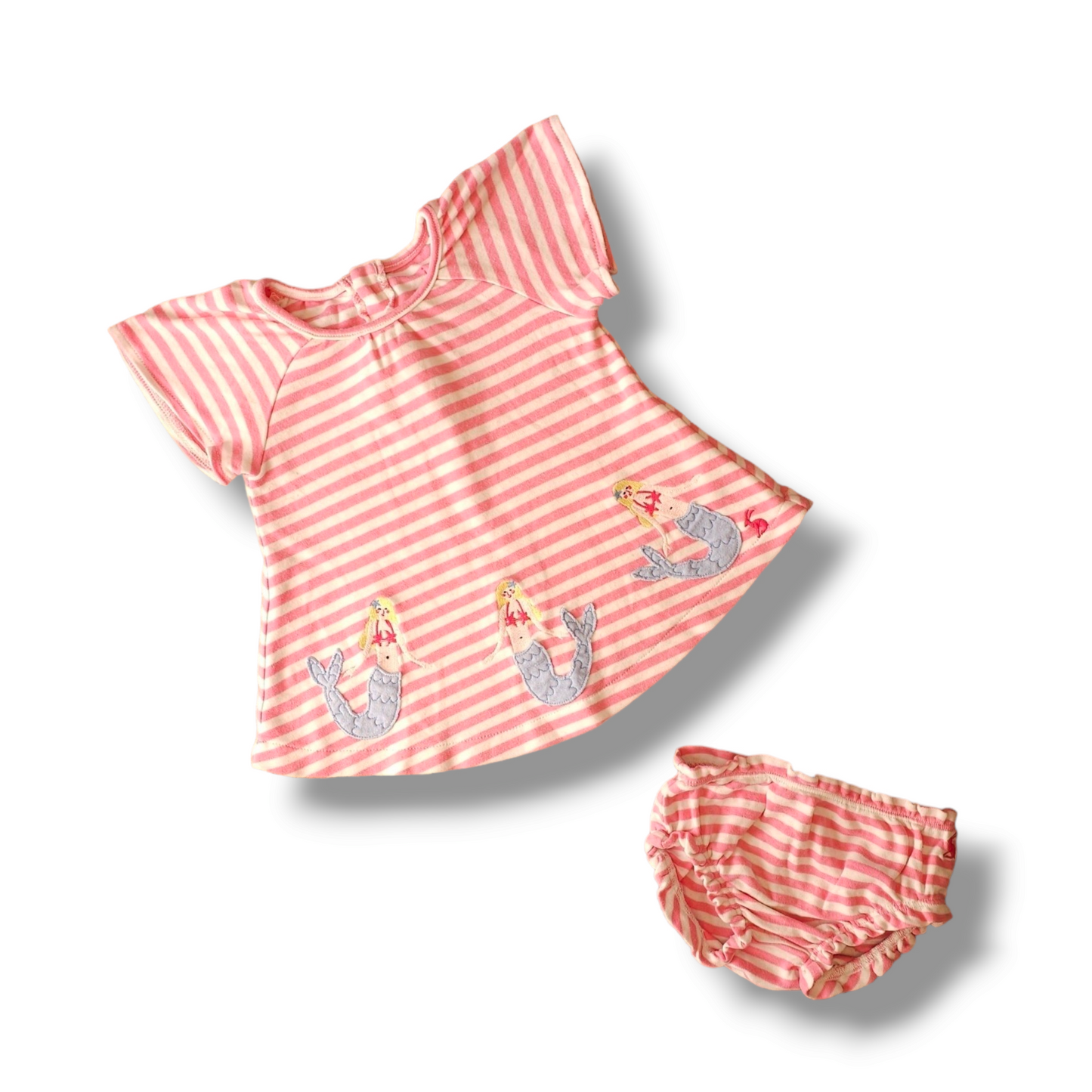 Joules Mermaid Dress With Matching Bloomers 3-6 Months