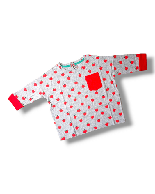 Boden Apple Pocket Top 2-3 Years, 3-4 Years, 4-5 Years, 5-6 Years