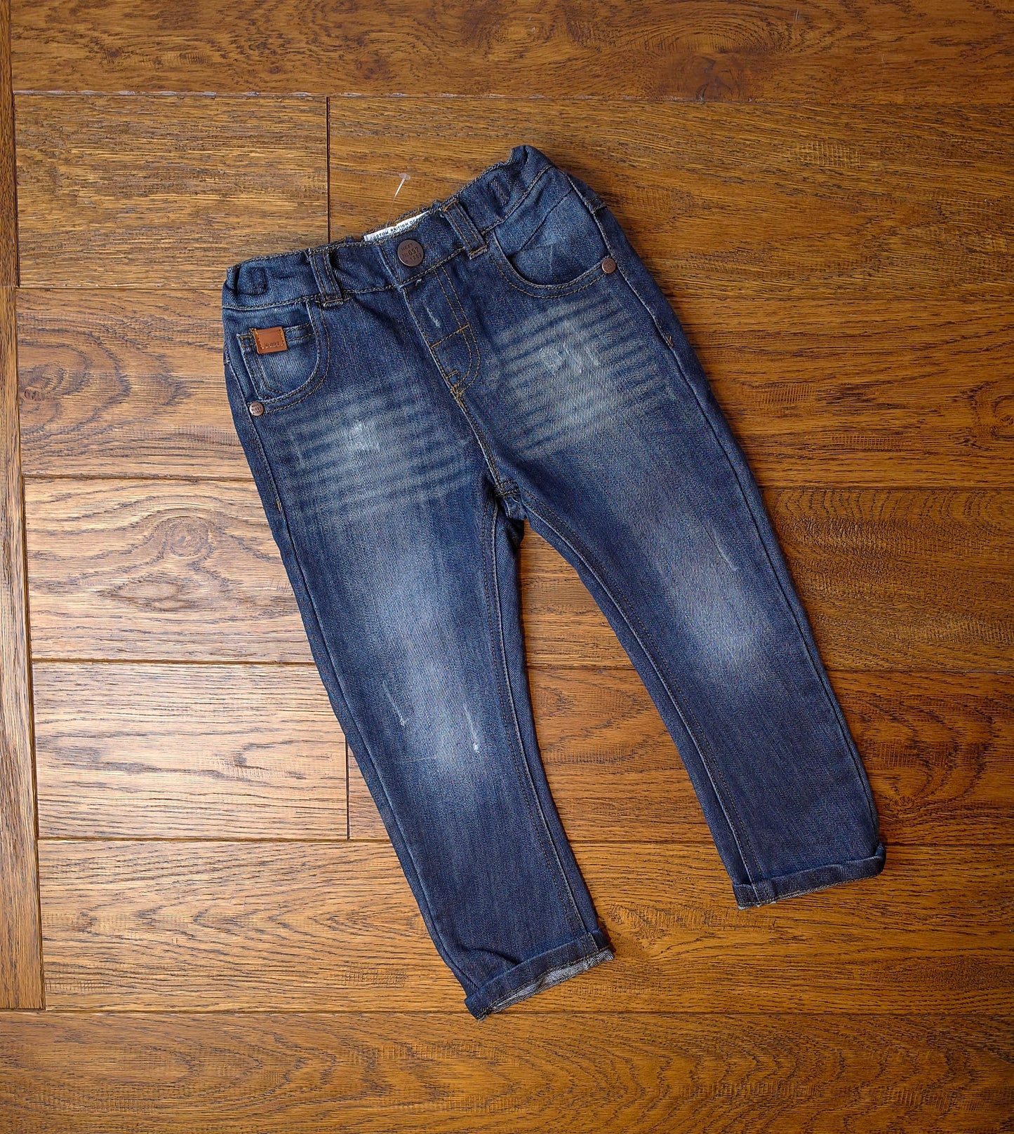Next Distressed Look Jeans With Adjustable Waist 2-3 Years.