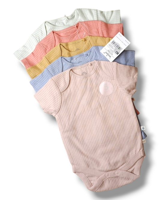 Next 5x Ribbed Bodysuit Vests 0-3 Months